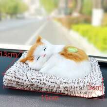 热门办公室宠物猫摆件，浪漫礼物，送给女友、妻子、生日礼物，毛绒宠物 - 1PC - 查看 2