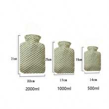 新款冬季热水袋，毛绒热水袋，PVC材质注水热水袋套，可温暖手、脚和腹部，防爆防漏，简易便携式暖手宝，情人节礼物 - 魚紋 - 查看 6