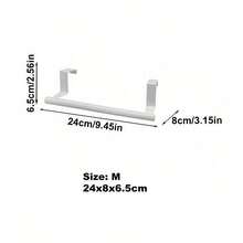 1Piece White Rod Towel Rack Wardrobe Back Door Type Hanging Towel Rod - White - View 9