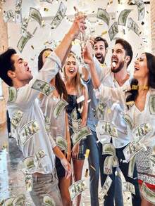 300pc Props Coins, Realistic $20 Replica, Suitable For Movie Video Shooting, Board Games, Magic, Birthday Wedding Party Decoration Atmosphere, Party Game Event Props, Ideal Gift For Halloween, Christmas, Thanksgiving Holidays - Nhiều màu - Xem 5