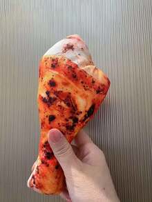 1pc Chicken Leg Design Pet Grinding Teeth Squeaky Toy, Durable Chew Toy For Dog Interactive Supply - Multicolor - View 3