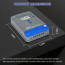 Y&H 40A MPPT ソーラーチャージコントローラー 12V/24V/24V/48V自動 チャージコントローラーLCDディスプレイ 最大PVパネル入力 AGM、ゲル、液式、リチウムバッテリー充電用 - シルバー -- ME4048 - チェックする 7