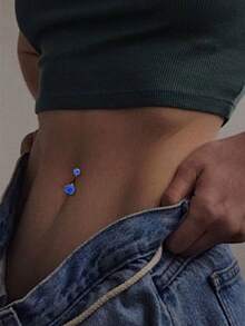 Anillo de piercing de ombligo de plata de ley 925 con bola de diamante de moda - uña del ombligo - Ver 4