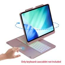 [Only Keyboard Case]Mollenmell Touch Case With Keyboard For IPad Pro 13-Inch(M5/M4, 2025/2024), IPad Air 13-Inch(M3/M2, 2025/2024) & IPad Pro 12.9-Inch, Trackpad, 360° Rotatable, 7-Colors Backlit, US English QWERTY Layout - Pink - View 10