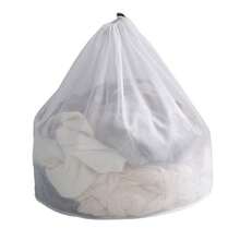 1 X Laundry Washing Machine Mesh, 30 X 40 Cm, With Cord Stopper, Delicat Laundry Bag Prevents Clothes From Deforming - White - View 4
