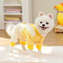Pet Supplies Pet Dog Cat Clothes Winter Warm Party Animal Flannel Costume - Yellow - View 9