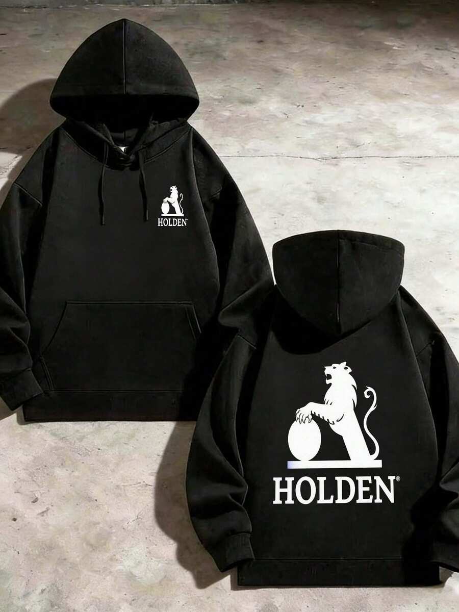 TEXAS Men's Large Size Hoodie With Long Horned Bull I5RI - Negro - Ver 1