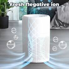 Air Purifier, 360° Circulation Purification With Activated Carbon Sponge Filter, USB Powered Quiet Air Cleaner For Home Office Bedroom, Removes Odors & Formaldehyde, Portable Mini Air Purifier With Replacement Filters - trắng - Xem 5