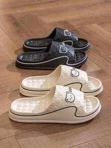 Summer New Bear Printed Slippers, Unisex Sandals, Multi-Color Options, Men's Large Size Slippers, EVA Women's Indoor Slippers, Simple Design, Soft And Comfortable Soles, Silent Walking, Suitable For Bathroom, Home, Dormitory Or Office Wear, Suitable For All Seasons - Women's Slippers - View 11