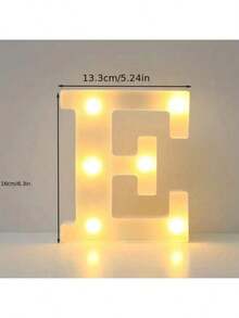 6.3 英寸可定制 LED 字幕灯 - 1 件，壁挂式，电池供电 - 非常适合婚礼、生日、家居装饰 - 白色 - 查看 32