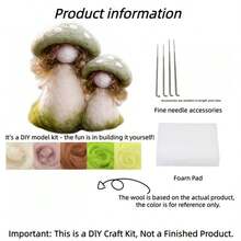 Bộ dụng cụ làm len nỉ 1 món, bộ dụng cụ làm len nỉ dành cho người mới bắt đầu và người lớn với hướng dẫn từng bước, bộ dụng cụ tự làm hình cô gái nấm, đồ trang trí nhà cửa dễ thương và ngộ nghĩnh, quà tặng độc đáo cho sinh nhật, ngày lễ tình nhân và Giáng sinh. - Tiên bướm - Xem 16