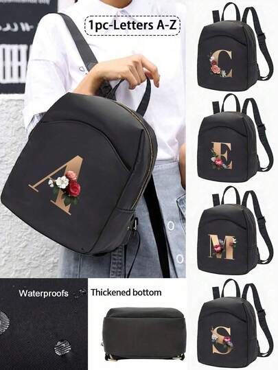 Fashion Alphabet A-Z Backpack,Multifunctional Storage Bag With Secure Zipper Closure | Stylish Casual Backpack For Men & Women | Perfect For Back To School, Daily Commute, Business Trips, Summer Vacation & Beach Days | Versatile Bag For Groceries, Picnics, Camping & Supermarket Runs | Ideal For Dating, Holidays & Outdoor Activities | Lightweight Durable School Bag For Students & Everyday Carry Accessory