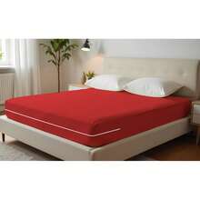 Double Gel Knit Mattress Cover With Zipper - 紅色 - 查看 13