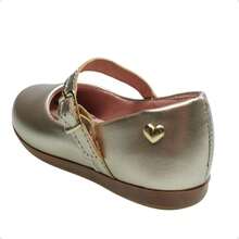 Sapatilha feminina infantil de menina do 20 ao 34 direto da fabrica Batizado - Dourado - Visão 7