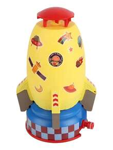 Lecute Cohete Rociador De Agua Giratorio Volador Juego Verano Niños - Amarillo - Ver 5