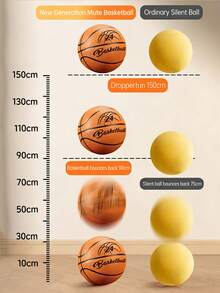 7英寸室内儿童篮球架套装，无需钻孔，家用篮球架，亲子互动玩具，含静音篮球和气泵 - 彩色 - 查看 7