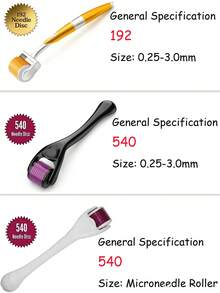 540/192 微针滚轮，适用于面部肌肤护理、头皮护理、日常护理、开学季，保护性包装，情人节礼物 - 彩色 - 查看 7