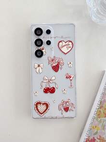 1个心形草莓熊图案透明软TPU手机壳，防震防刮防指纹，摄像头开孔精准，兼容三星、Pixel、Infinix、Redmi等品牌手机。 - 彩色 - 查看 4