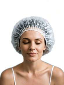 50PCS Thickened Hair Conditioning Caps Disposable Shower Caps PE Material Elastic Band No Tear Design Dust Proof Hair Treatment Caps For Daily Hair Care Perfect For Home Use Travel Salon Treatments Washable And Colorfast Suitable For Women Men All Hair Types Great Gift For Mom Daughter Friends Best Hair Care Solution For Valentines Day Mothers Day Christmas - 無色 - 查看 3