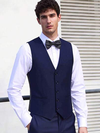 Men's Classic Gentleman Single-Breasted Elegant Suit Vest