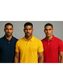 Set Of 3 Men's Polo Shirts, Short Sleeve, Casual Style - BỘ 3 ÁO POLO - Xem 10