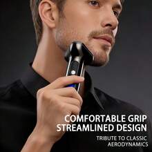 SKYWORTH 2-In-1 Electric Shaver For Men, Tri-Blade Rotary Beard Razor With Nose Hair Trimmer, Fast Rechargeable Grooming Shaver For Daily Face & Detail Grooming, Multi-Purpose Gift For Men - Multicolor - View 4