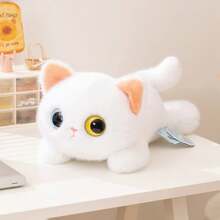 1个20厘米大眼睛猫咪毛绒玩具宠物小猫毛绒娃娃高品质精致猫咪柔软舒适抱枕生日礼物 - 彩色 - 查看 6