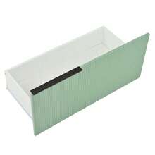 Bathroom Vanity Unit With Ceramic Sink, Single Vanity Unit With MDF Drawers, Freestanding Bathroom Organizer With Sink, Green - Mint Green + Black and White - View 8