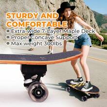 Nattork Complete Skateboards 29" X 9" Youth Cruiser Skateboard For Beginners Double Kick Deck Concave Girls Or Boys Skateboard Gold Check - Golden Check - View 5