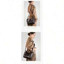Leather Woven Tote Bag Women's 25 Autumn And Winter New Large-Capacity Versatile Portable Diagonal Span Mother And Child Women's Bag - cà phê - Xem 7