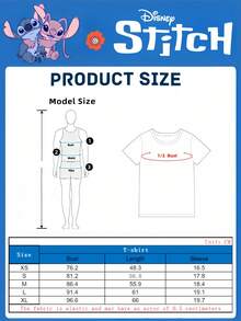 Disney Camiseta de manga corta infantil de  Stitch para niños y niñas, camiseta de algodón estampada RELAX de verano informal - Blanco - Ver 7