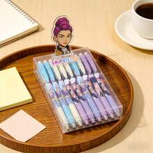 12pcs/Set KPOP Witch Hunt Popular Erasable Neutral Pens, Student Essential Stationery, Suitable For Multi-Occasion Gifts Like New Year, Valentine's Day And Easter, Random Styles And Packaging - Multicolor - View 4