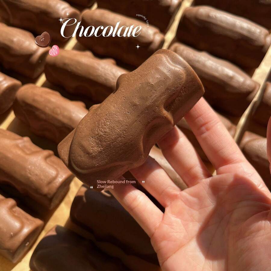 慢回弹巧克力棒软捏减压玩具 - 生日礼物、圣诞礼物、复活节礼物、完美礼物、礼品、新品畅销、新品热销
