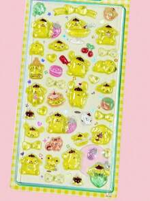 SANRIO 1张3D立体浮雕水晶贴纸手机壳DIY贴纸，可爱卡通水晶装饰贴纸，适用于手机、行李箱、笔记本，精美水晶环氧树脂浮雕装饰贴纸，流行手机壳贴纸，节日礼物（颜色随机） - 彩色 - 查看 11