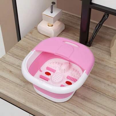 Pie spa masajeador con calefacción, uv y burbujas de ozono, control de temperatura del rodillo  para aliviar la presión y el dolor del pie - pedicure familia bañera de inmersión regalo para mujer/hombre, mamá/papá