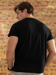 White Or  Tee Wild West Cowboy Bull Skull Graphic Regular Fit Brown T-Shirt For Men - 黑色 - 查看 3