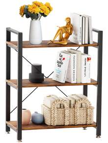Estante Mueble Organizador Mesa Librero Mesa Auxiliar 60*27*61cm Mesa De Centro Librero Organizador Estantería - Granate - Ver 2