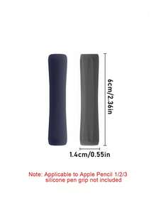 Apple Pencil Grip Sleeve For IPad, Rhombus/Arc Texture Anti-Drop Silicone Protective Case, Soft Silicone Non-Painful Hand, Compatible With Apple Pencil Stylus Grip - Multicolor - View 6