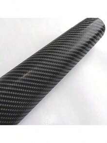 1pc Black Carbon Fiber Vinyl Film - PVC Material, Super Glossy Texture, Bubble Release Design, For Styling - Durable Thin Film Sheet - One Size - View 9