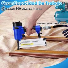 Clavadora Y Engrapadora Neumática Profesional Calibre 18 2EN 1 - Azul - Ver 4