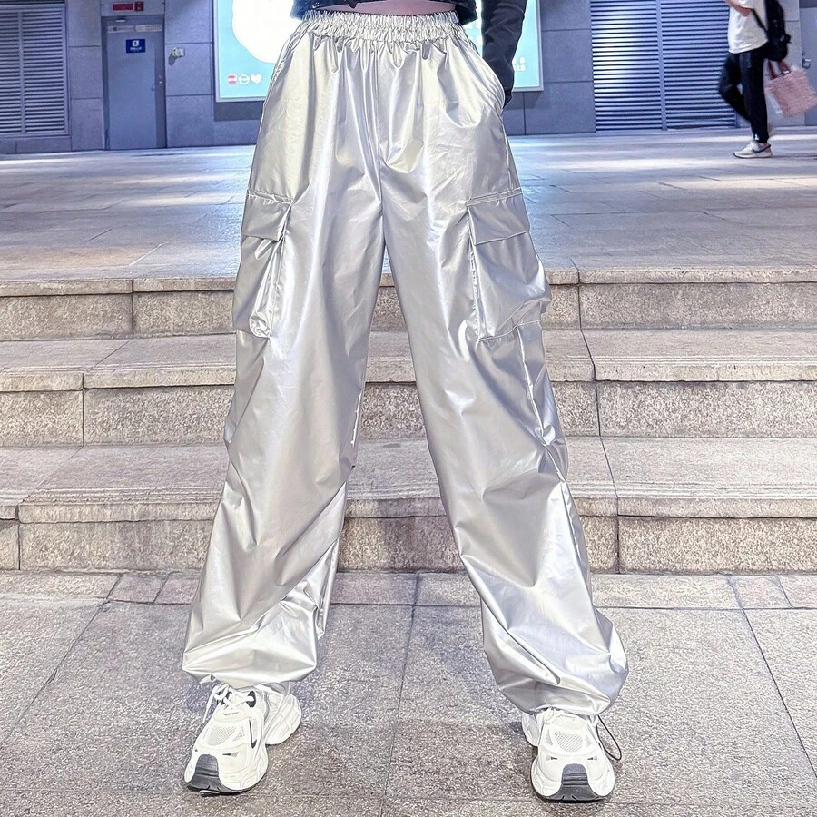 Women Sports Pants - 6611 Silver Pants - View 1