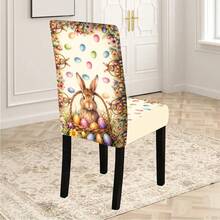 1/4/5/6/7/30pcs Easter Theme Tablecloth, Easter Theme Polyester Fiber Dining Tablecloth, Cute Rabbit & Egg Pattern, Suitable For Restaurant, Cafe And Holiday Decoration, Adding Warm Atmosphere, Suitable For Family Gathering And Seasonal Arrangement, Easter Party Decoration Tablecloth - Multicolor - View 7