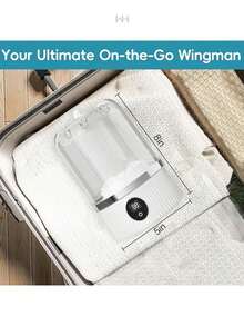 Mini lavadora portátil, lavadora de ropa interior, mini lavadoras automáticas 2025, lavadora inalámbrica recargable, lavandería de viaje compacta para sujetador, ropa interior, calcetines - Multicolor - Ver 3