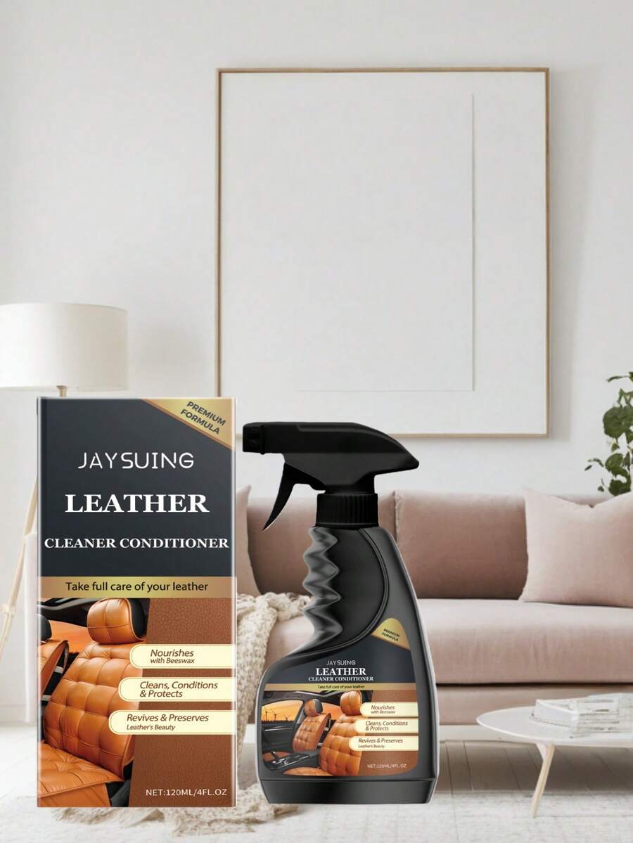 JAYSUING 皮革护理剂，适用于家具、手提包、沙发、汽车座椅，皮革清洁剂 - 液體 - 查看 1