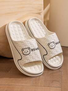 Summer New Bear Printed Slippers, Unisex Sandals, Multi-Color Options, Men's Large Size Slippers, EVA Women's Indoor Slippers, Simple Design, Soft And Comfortable Soles, Silent Walking, Suitable For Bathroom, Home, Dormitory Or Office Wear, Suitable For All Seasons - Women's Slippers - View 17
