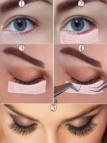 6件套眼影胶带套装，包含2包眼影胶带和2包眼影贴纸，采用无纺布材质，适用于眼影、眼线、睫毛膏和唇妆，亦可作为睫毛嫁接工具使用。 - 彩色 - 查看 4