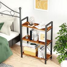 Estante Mueble Organizador Mesa Librero Mesa Auxiliar 60*27*61cm Mesa De Centro Librero Organizador Estantería - Granate - Ver 4