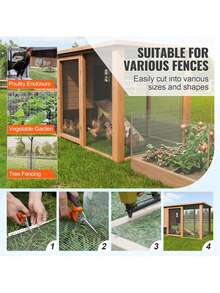 Hardware Cloth, 1/4 Inch 48in X 50 Ft 23 Gauge, Hot Dipped Galvanized Wire Mesh Roll, Chicken Wire Fencing, Wire Mesh For Rabbit Cages, Garden, Small Rodents - 銀色 - 查看 5