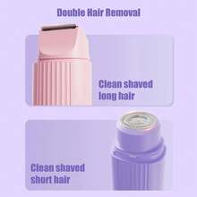 Maquinilla de afeitar eléctrica 2 en 1 para mujer, depilación indolora, recortadora corporal recargable, depiladora de bigote y axilas, novedad de 2026 VC3Z - PÚRPURA-1SET - Ver 7