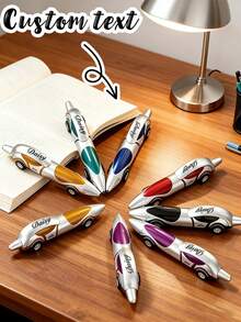 Customizable Text Car Ballpoint Pen - Supports Personalized Name, Cute Car Design With Vibrant Colors, Suitable For Office Workers And Car Enthusiasts. Perfect Gift: New Year Gift, Birthday Surprise Or Fun Writing Accessory - Multicolor - View 3